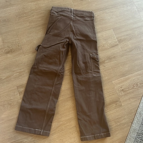 Abercrombie Kids High Rise Wide Leg Brown Pants - Picture 4 of 4